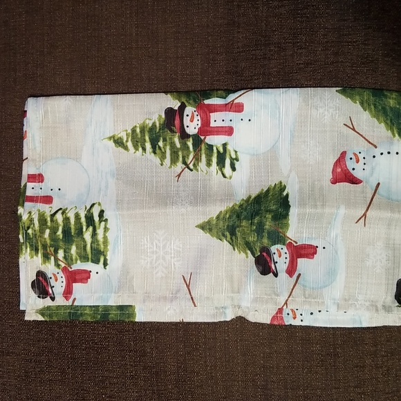 Set of 4 snowmen napkins - Picture 4 of 7
